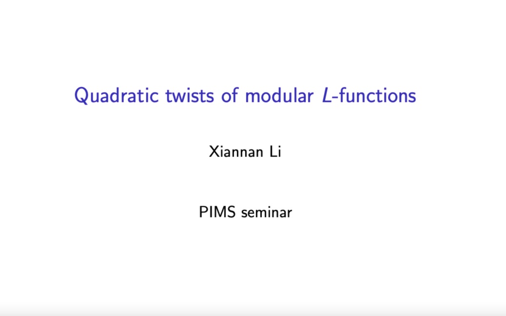 【解析数论】Quadratic twists of modular Lfunctions哔哩哔哩bilibili