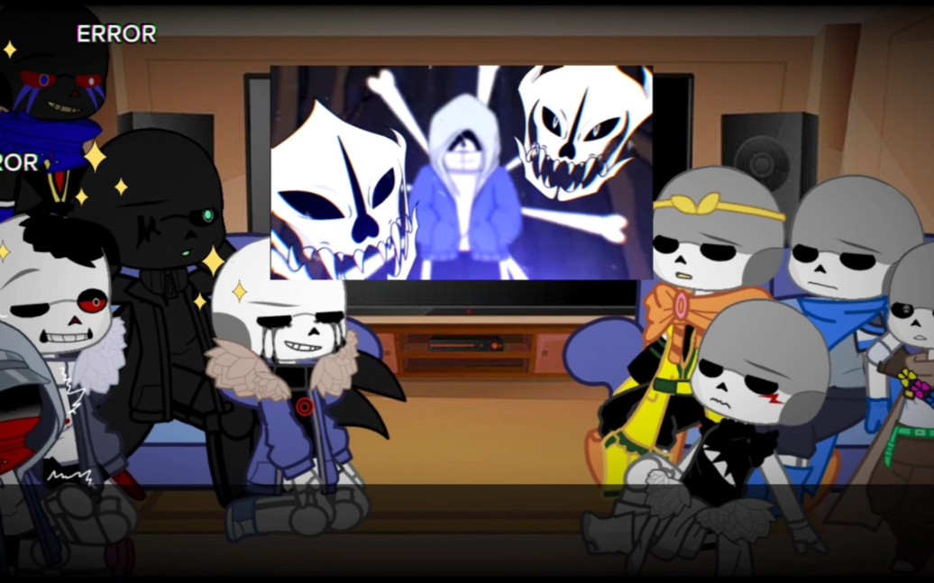 sans au react to horror and dust memes   horrordust