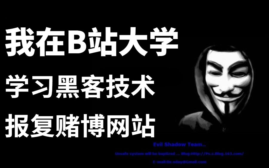 在B站大学学习黑客技术,报复赌博色情网站 Web安全渗透测试入门到实战教程哔哩哔哩bilibili