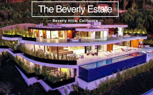 豪宅欣赏比弗利山庄俯瞰城市全景与海景的现代豪宅1300beverlyestate