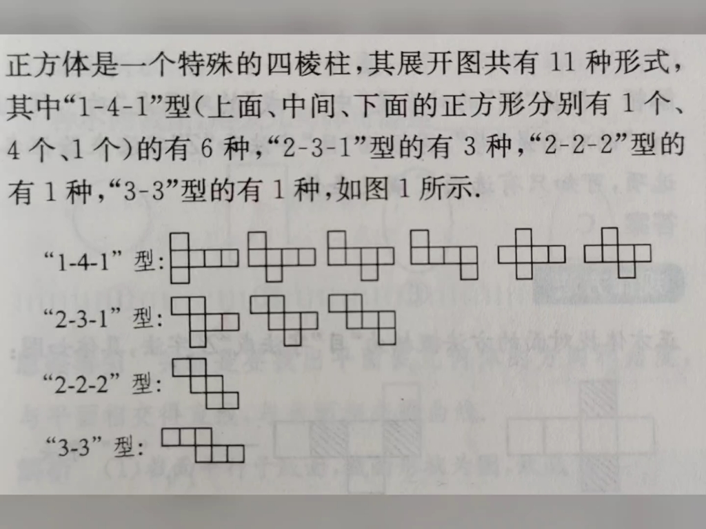 正方体展开图18种图片图片