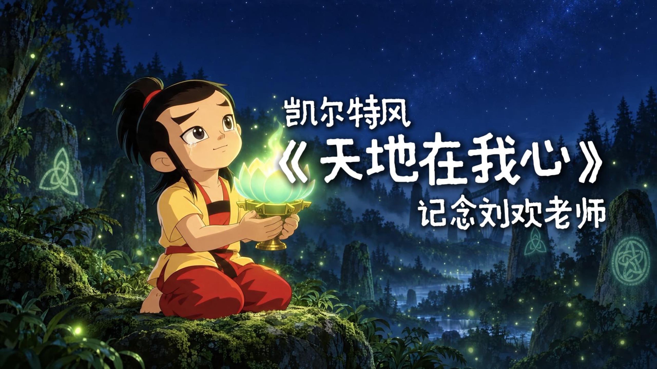 刘欢老师一路走好，“我不愿只在梦里见到你，因为爱着你”，《宝莲灯》插曲《天地在我心》凯尔特风