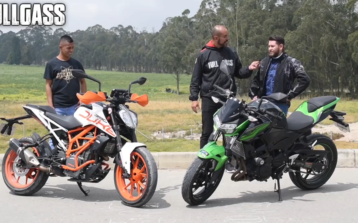 fullgassktmduke390vs川崎kawasakiz400