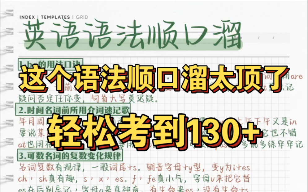 51条!这个语法顺口溜太顶了!拒绝死记硬背!英语小白高分逆袭!哔哩哔哩bilibili