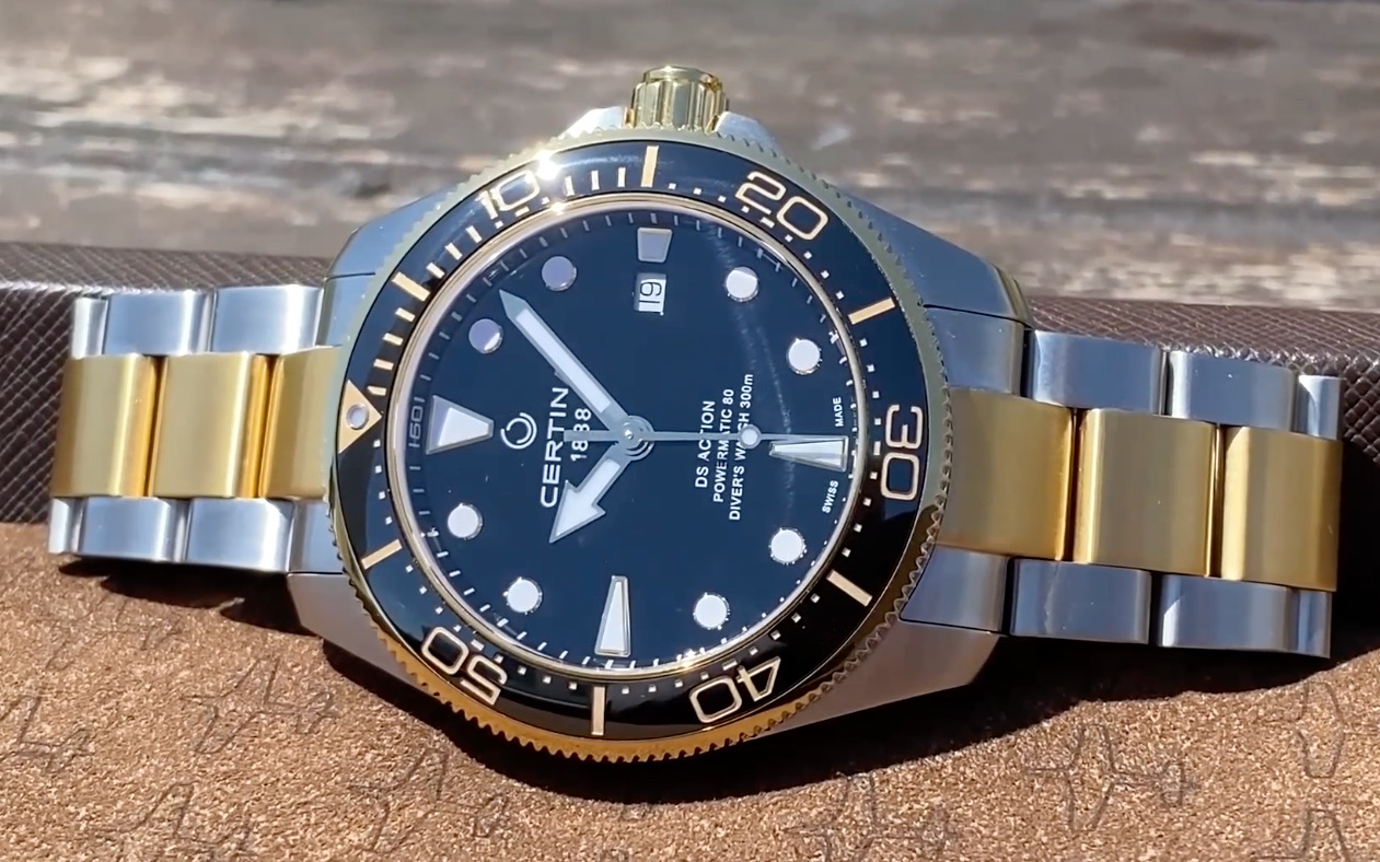 certina雪铁纳ds潜水表43mm间金黑 [@watch on wrist]