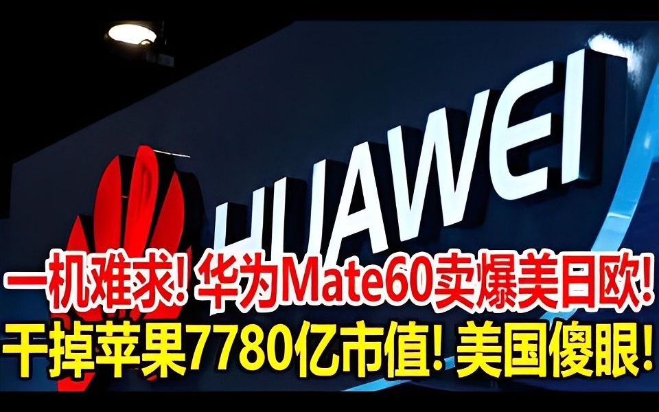 一机难求!华为Mate60卖爆美日欧!干掉苹果7780亿市值!美国傻眼!哔哩哔哩bilibili