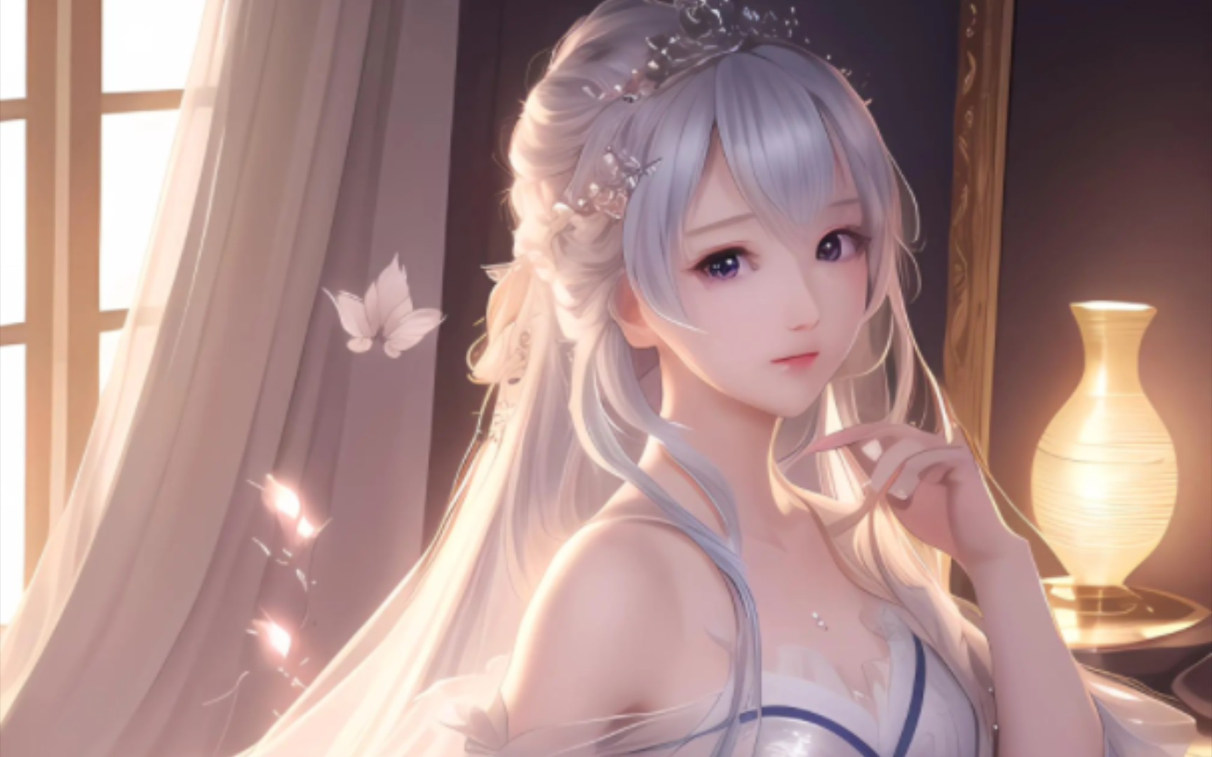 清罗绸纱,素锦无华～国风美女|||清罗绸纱,素锦无华～国风美女