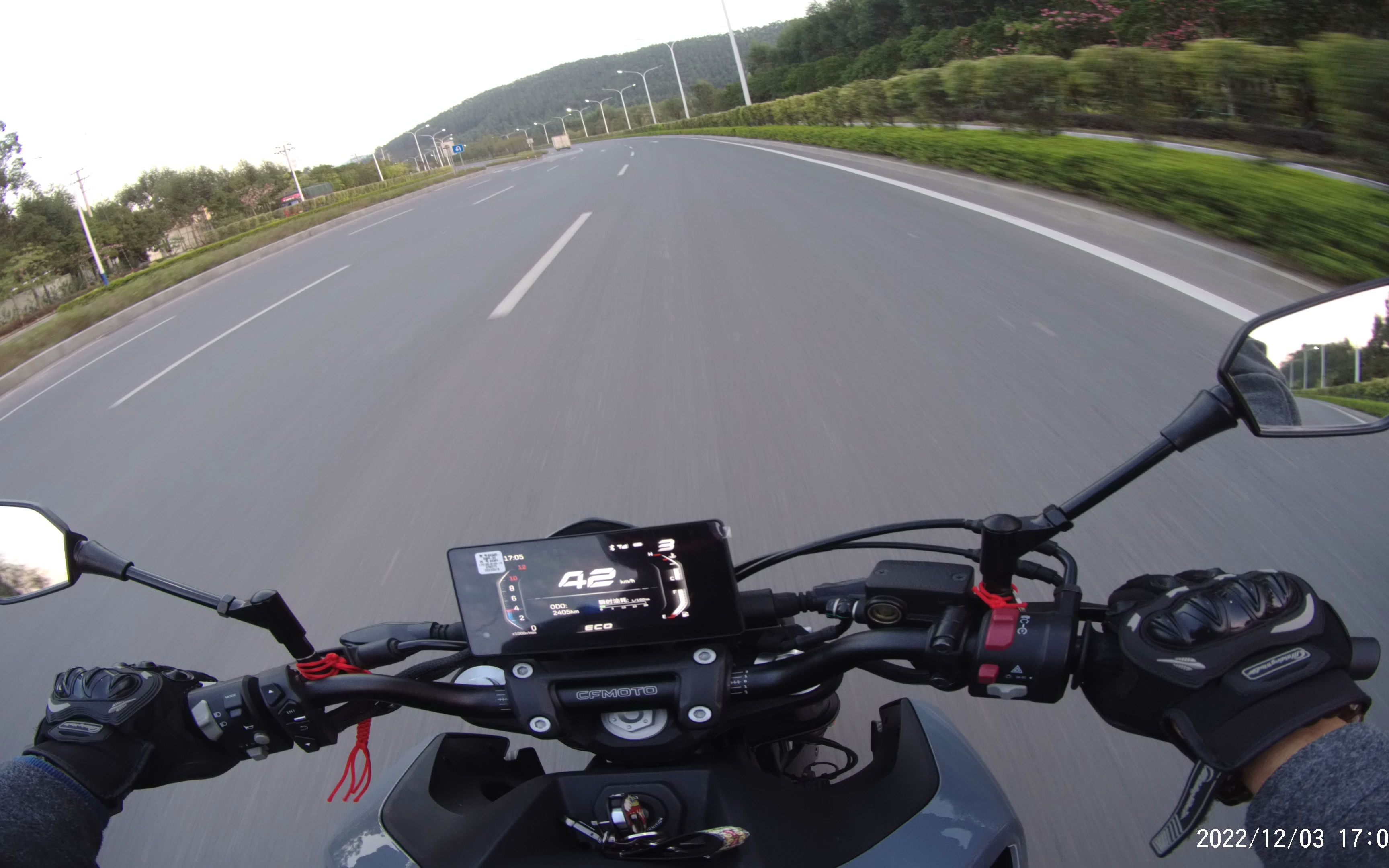 新大洲本田cbf125t第三视角骑行-2022年12月3日