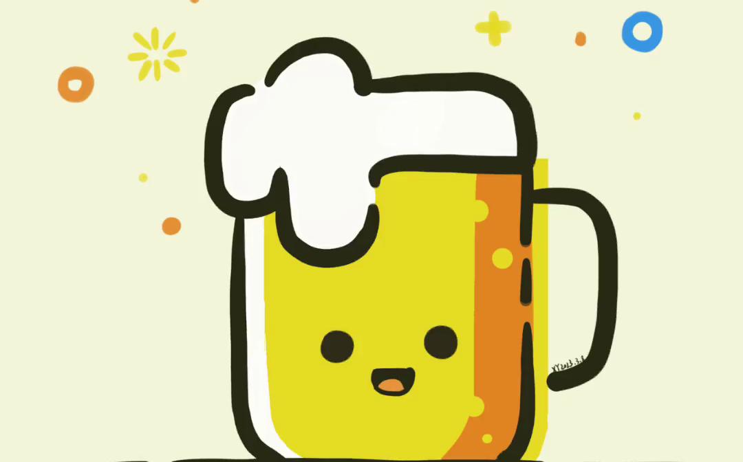 【咸】mbe风格插画,可爱的小啤酒91