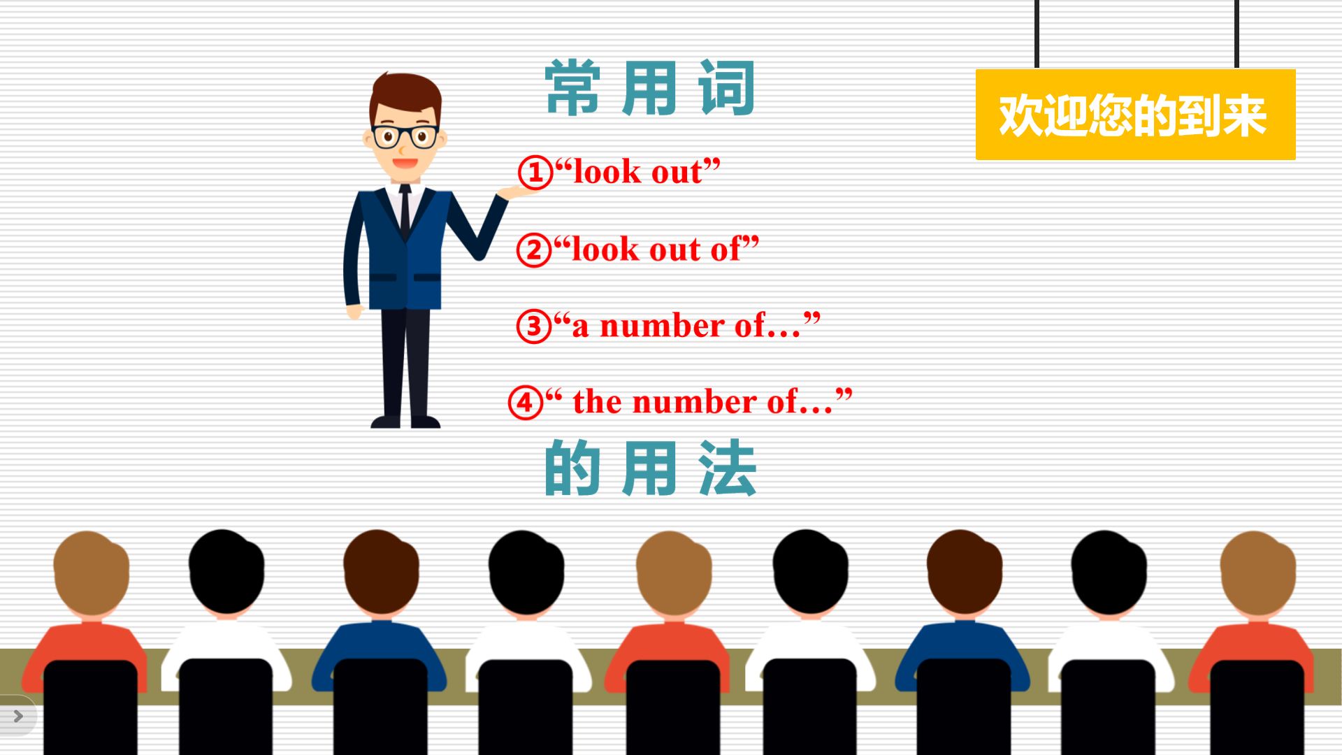 (62)英语语法轻松学:"look out, a number of"的用法
