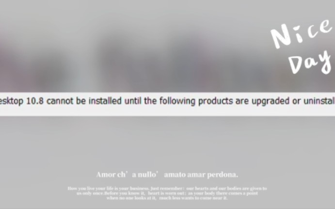 arcgis installed until the following products are upgraded or