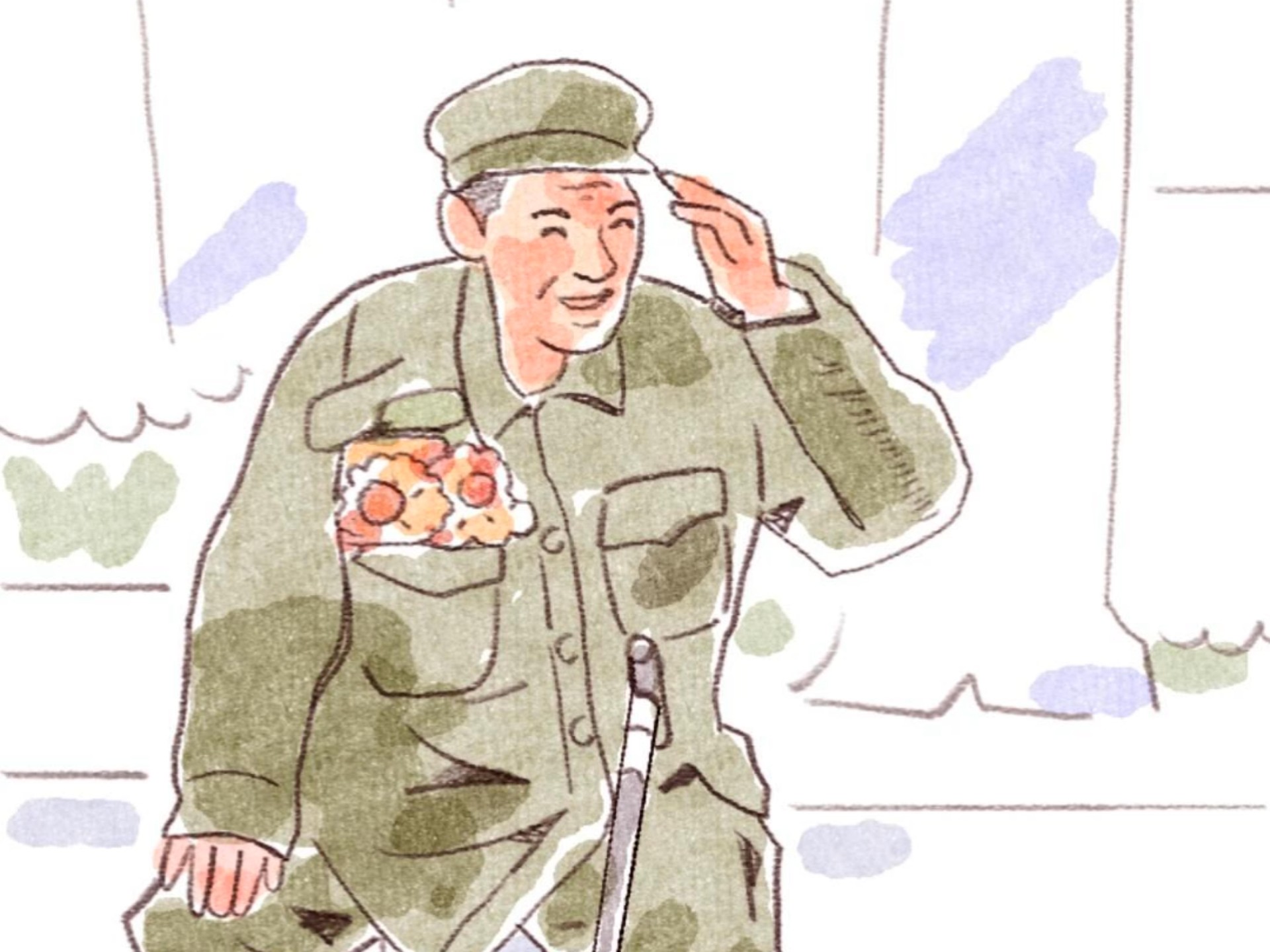 向人民英雄致敬#画一个故事#老兵