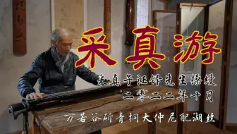 丝桐宿暨汪铎先生采真游万字招牌斫青桐大仲尼古琴配湖丝