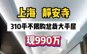 上海静安70年不限购奢装大平层来了！