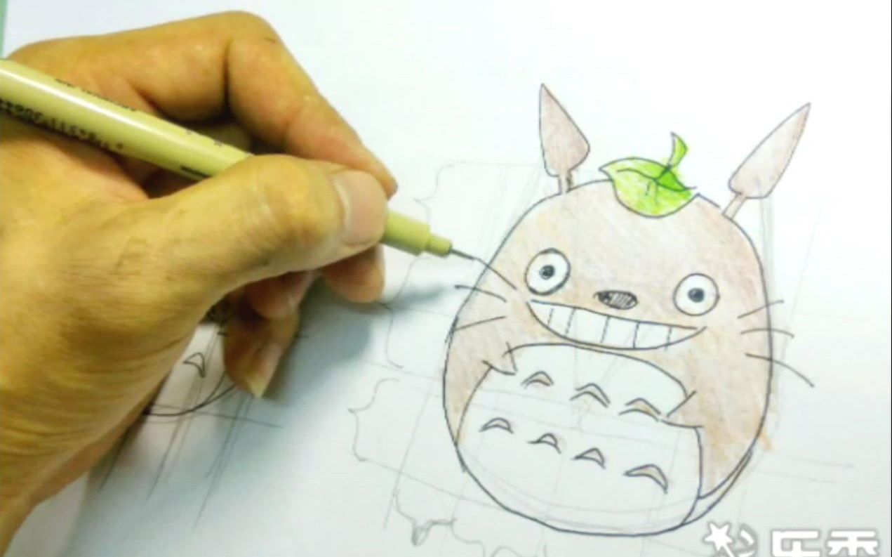 如何畫【龍貓】【龍貓】的秘訣 how to draw 【totoro】