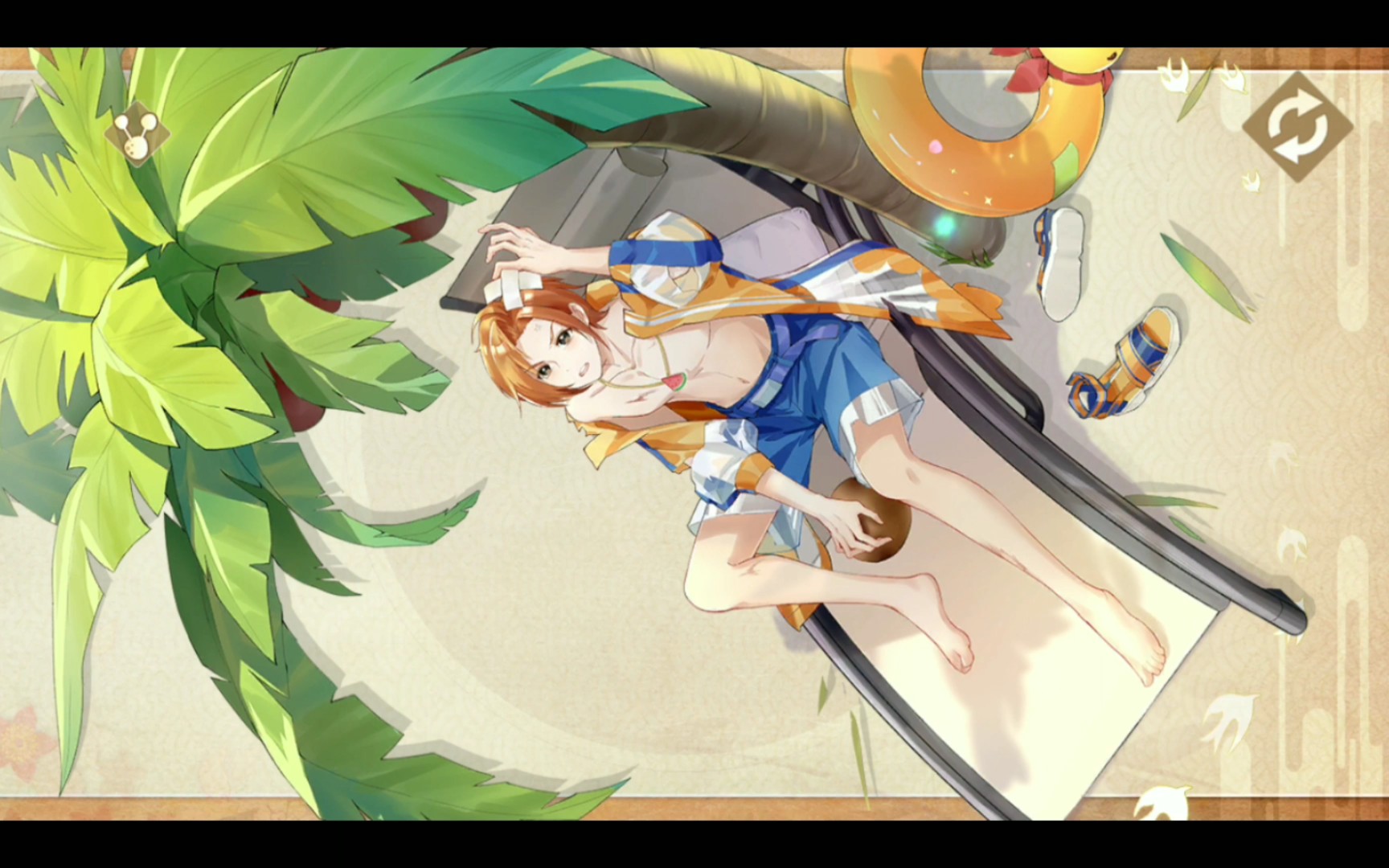 《食物语》泳装 玄武皮肤复刻特效展示,含立绘战损