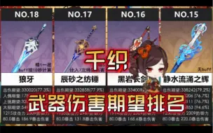 Download Video: 【原神】千织武器伤害期望排名，千织武器伤害对比、武器选择。