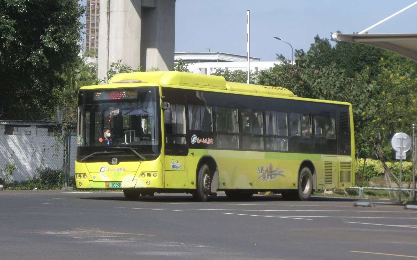 海口公交k59路 中车电动teg6129bev06