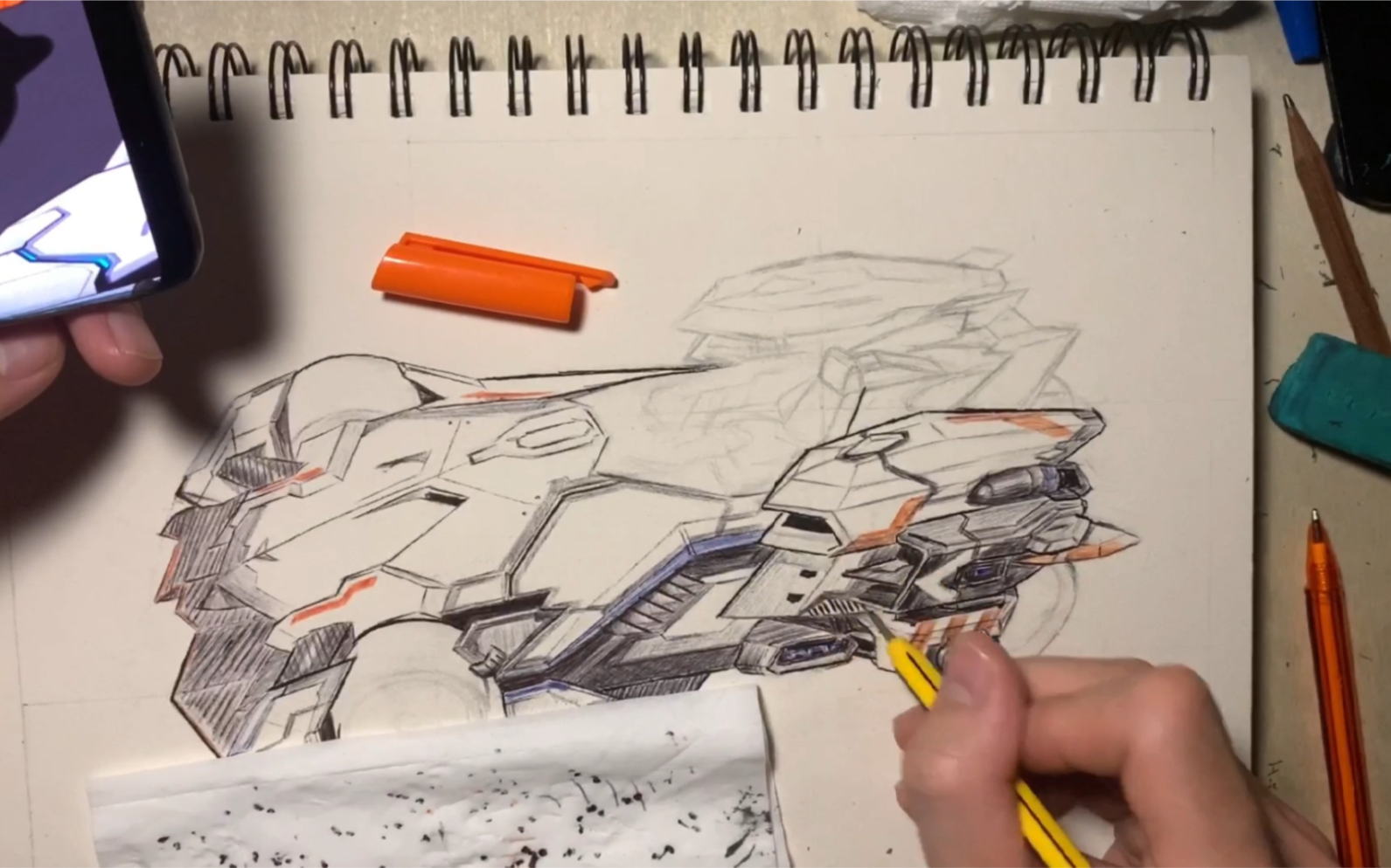 qq飞车手游 s-破晓者 【圆珠笔手绘】画质修复