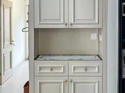 一套完整的混油烤漆完美落地#法式风格 #衣柜 #全屋订制