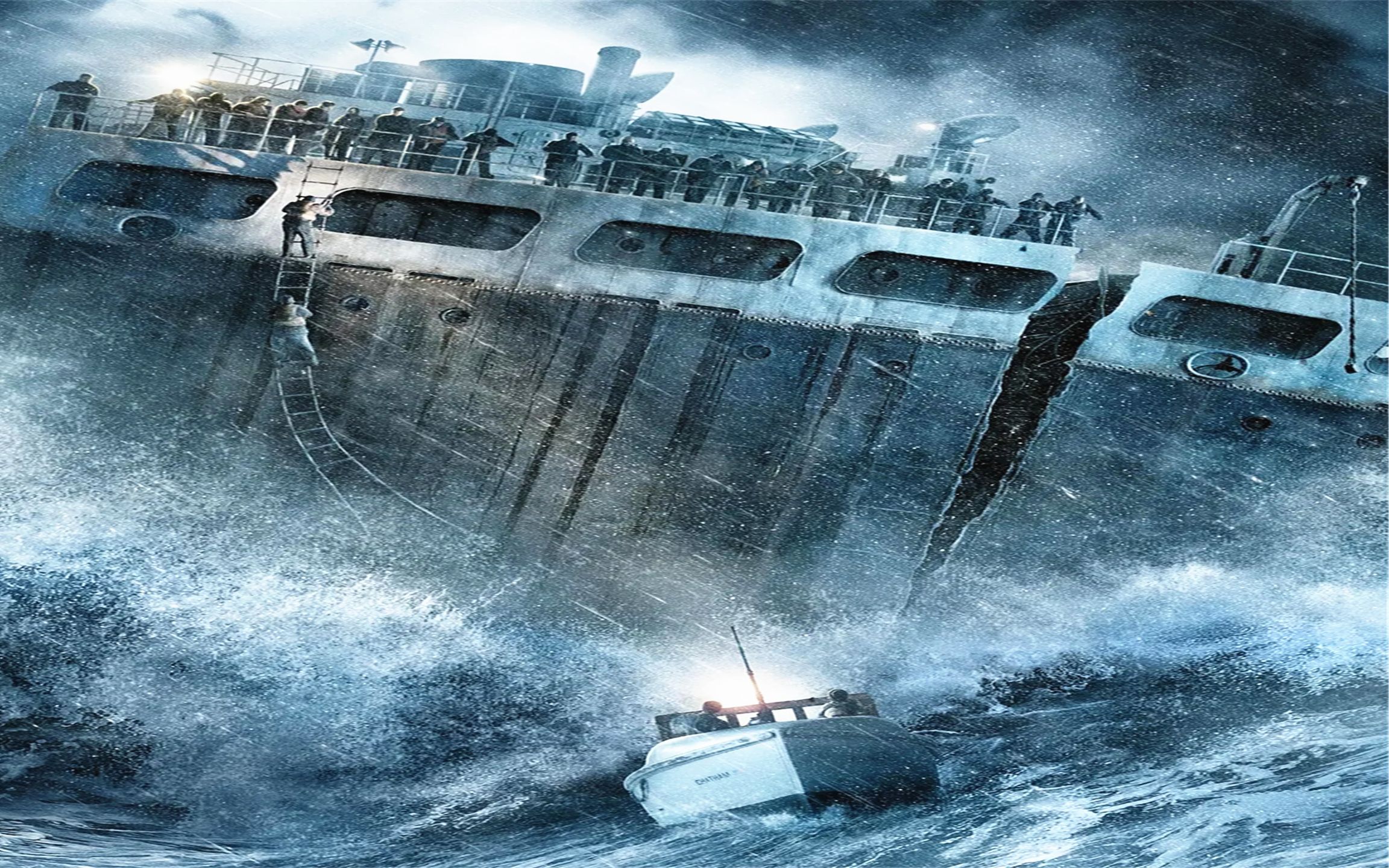 电影:大货船从中间断裂,机师展现神操作,驾驶后半截断船求生!