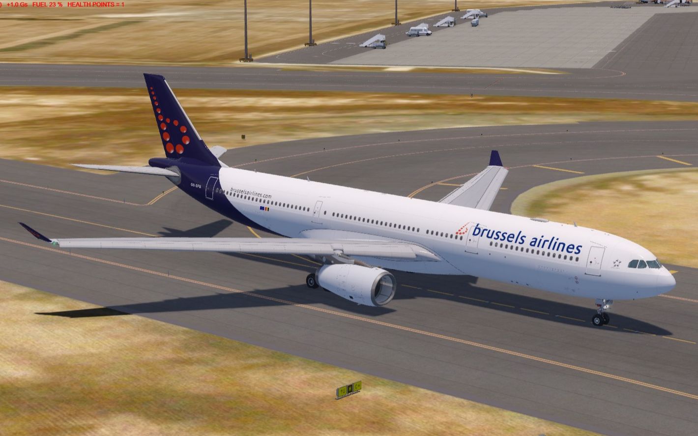 布鲁塞尔航空a330-343亚喀巴自动落地测试