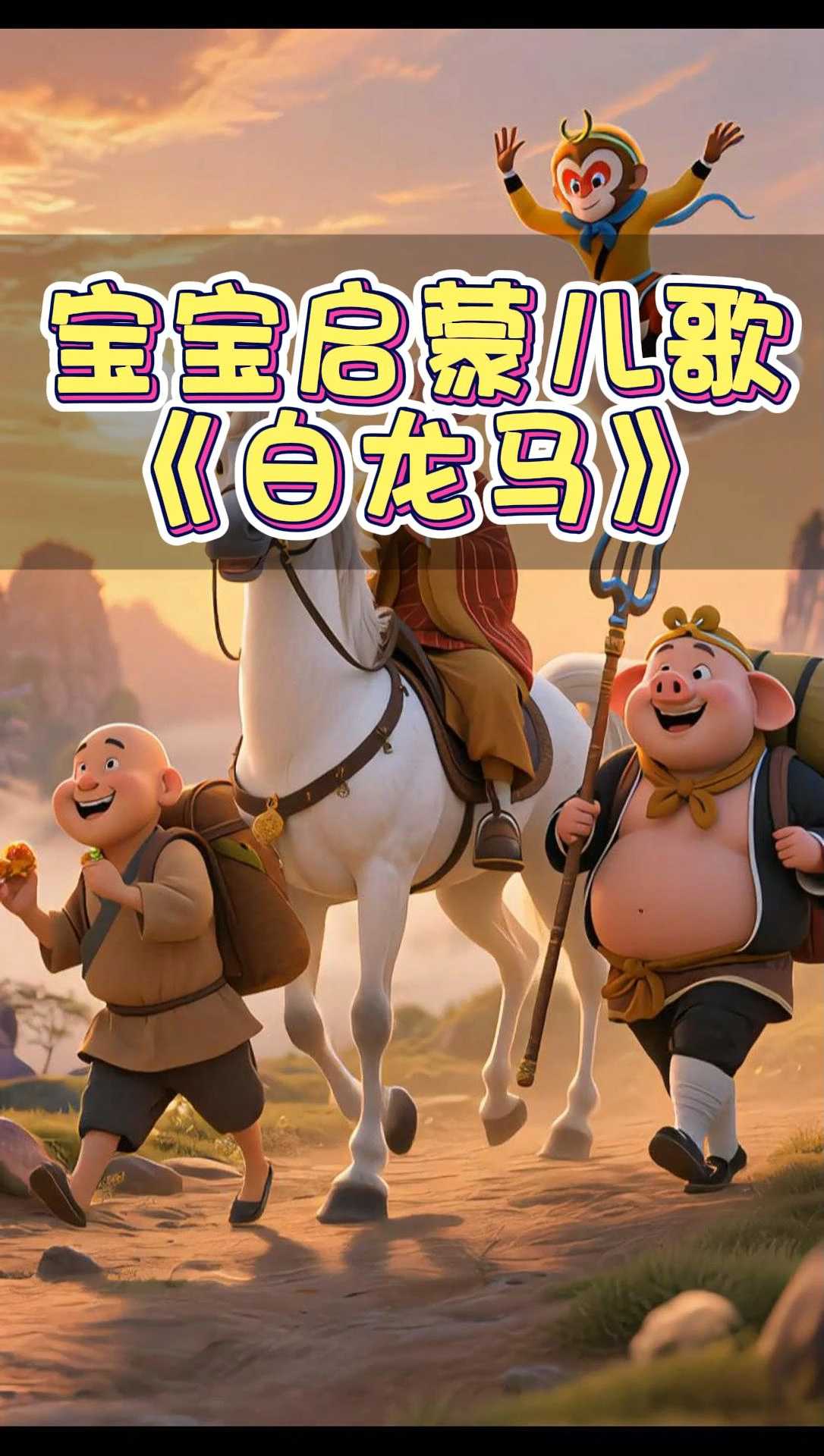 儿歌动画视频《白龙马》