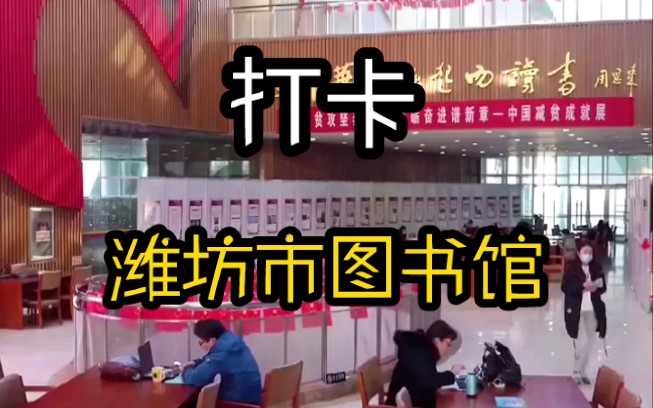 打卡潍坊市图书馆——书超多哦~哔哩哔哩bilibili