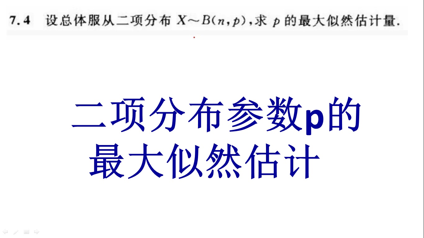 概率论与数理统计、二项分布的最大似然估计、考研数学哔哩哔哩bilibili