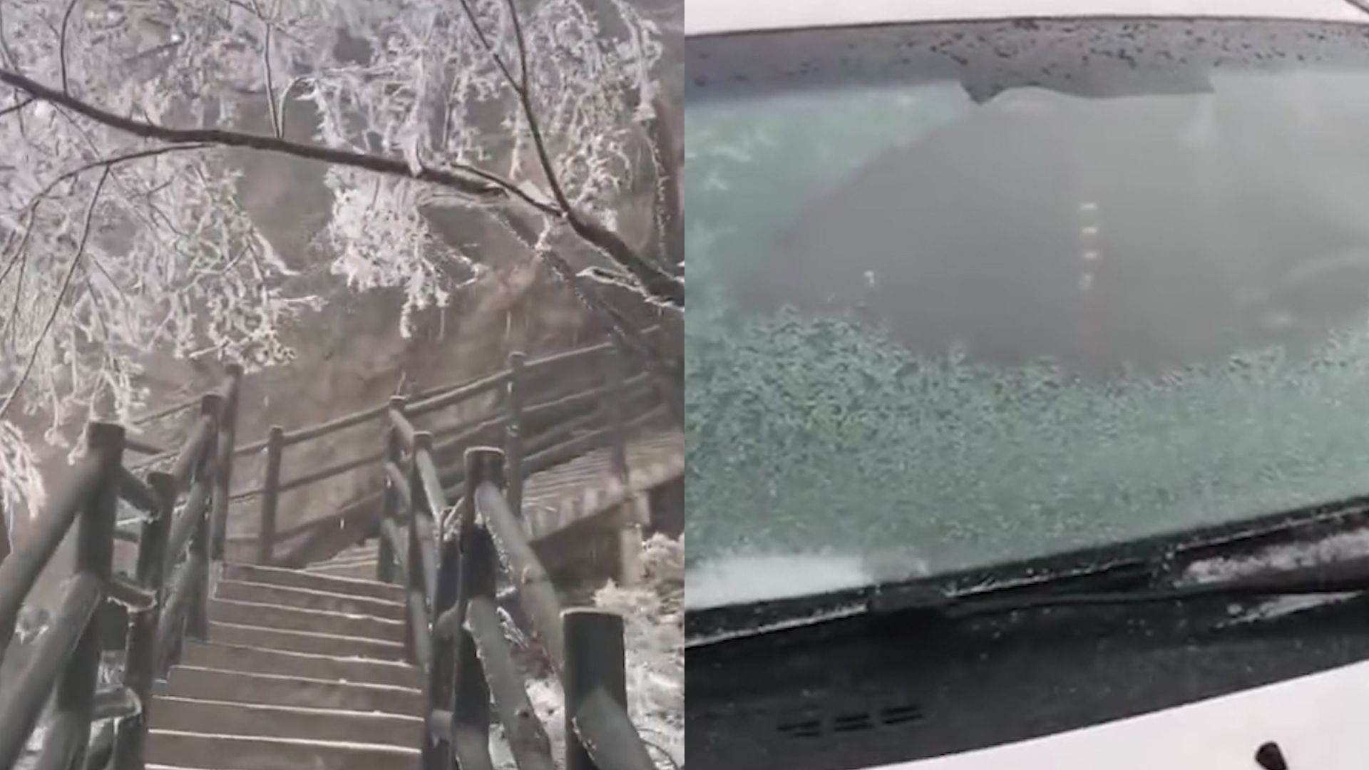 强冷空气发威河南栾川遭遇“冻雨”:老君山现雨凇景观 车窗覆冰哔哩哔哩bilibili