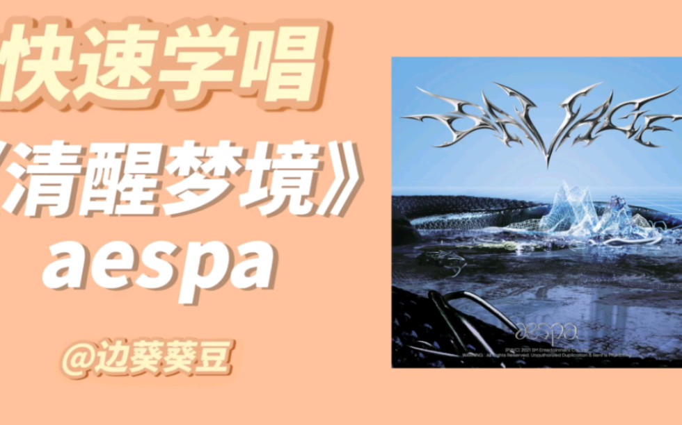 [图]快速学唱aespa《清醒梦境》韩语音译歌词