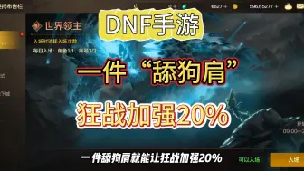 Télécharger la video: DNF手游：一件“舔狗肩”，狂战加强20%