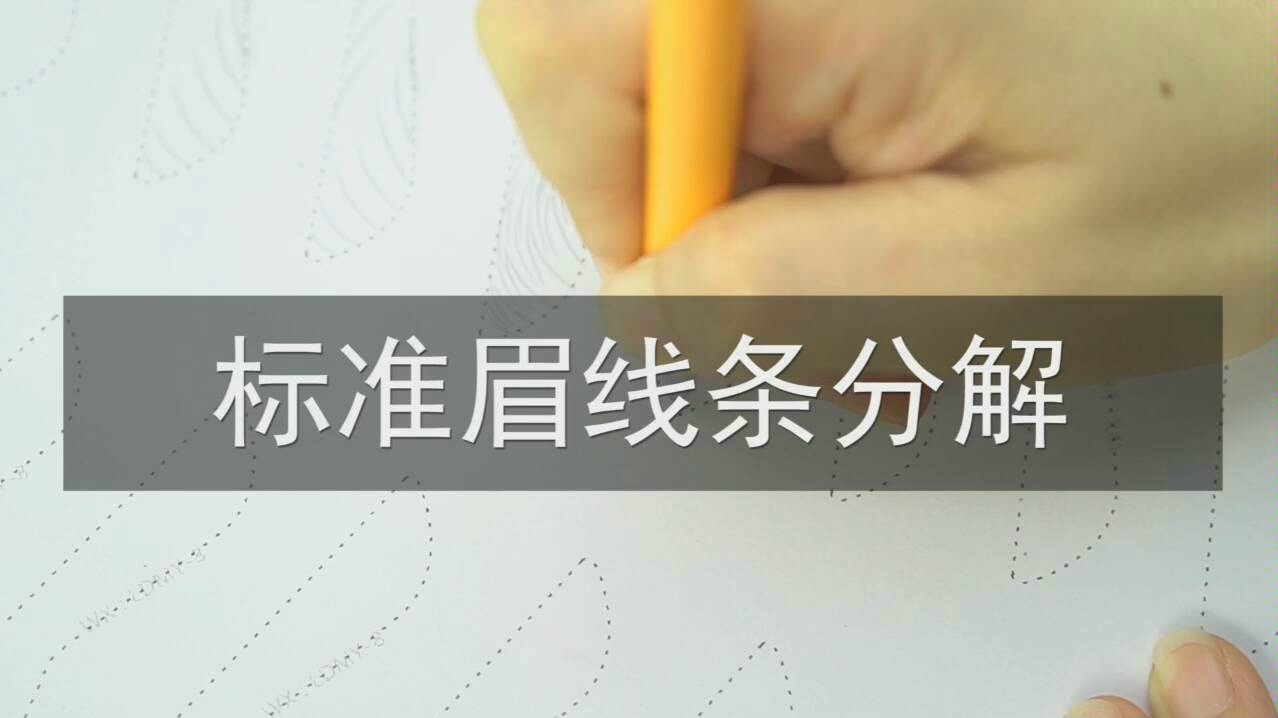 纹绣教程 线条眉 标准眉 线条分解教程#线条眉##仿生眉##纹绣#哔哩哔哩bilibili