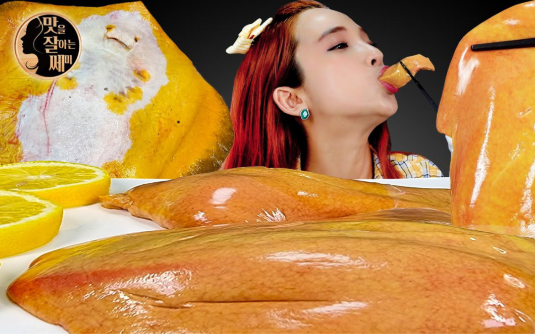 [ssemi]新鲜的黄貂鱼肝脏刺身 像低脂牛奶一样的口感