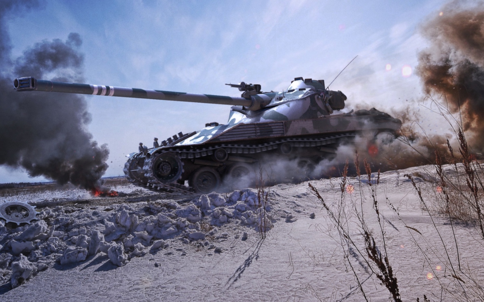 坦克世界闪击战-查狄伦7300伤害1v3_wotb