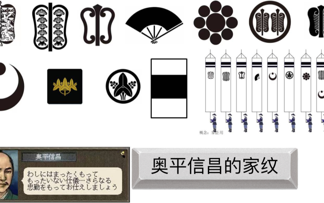 【日本战国家纹】第46集 奥平信昌、奥平一族、奥平五家老 日本家纹、旗帜、马印应用哔哩哔哩bilibili