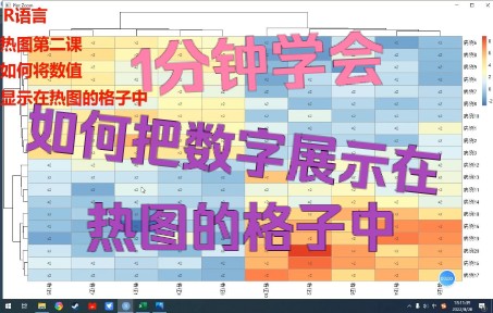 【R语言】如何绘制热图第二课——如何将数值显示在热图的格子中哔哩哔哩bilibili