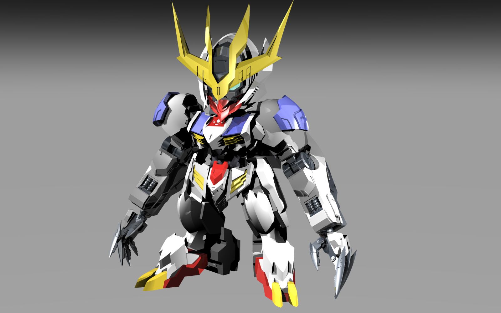 高达巴巴托斯全结构建模!sdcs结构骨架