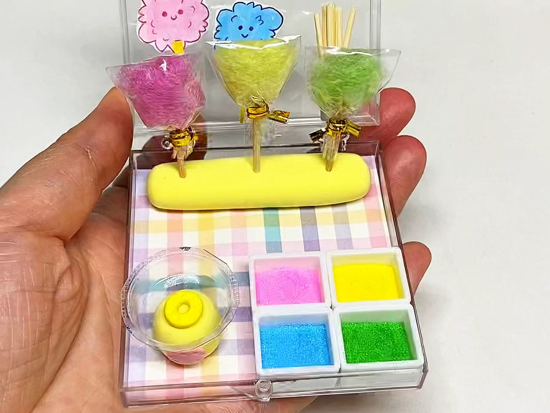 粘土手工棉花糖小摊教程
