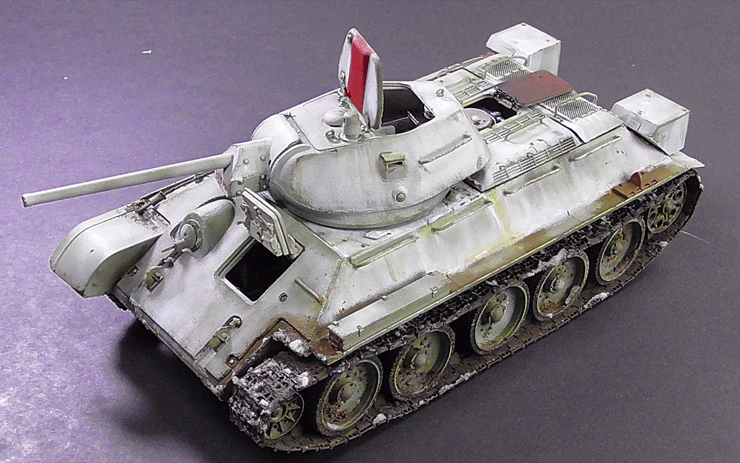 ding-hao hobby | t34/76-1942冬季塗裝~模型製作(1/35)