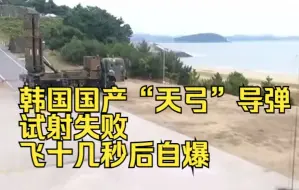 Tải video: 韩国国产“天弓”导弹试射失败 飞十几秒后自爆