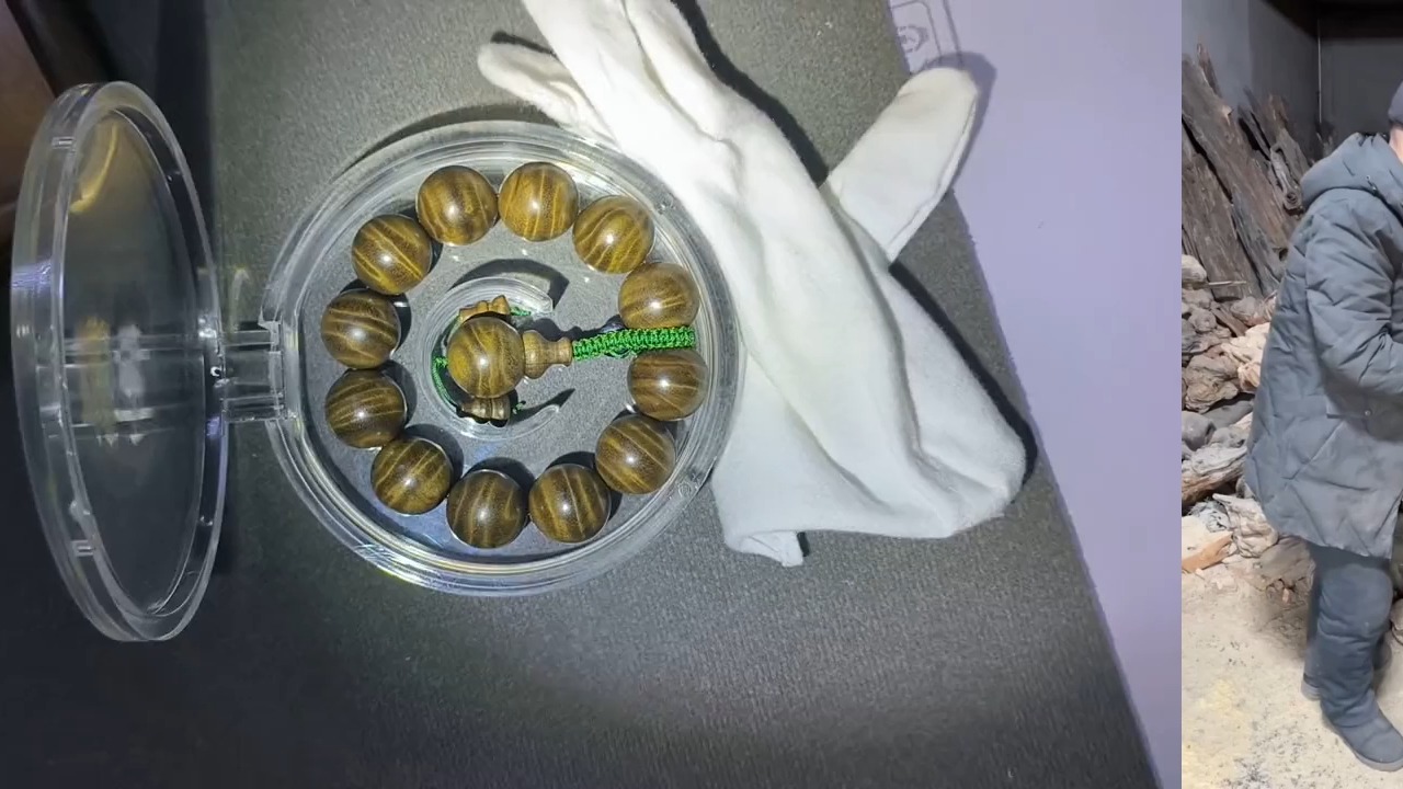 47爆满水波纹20金丝楠乌木手串金丝楠木金丝楠阴沉木a