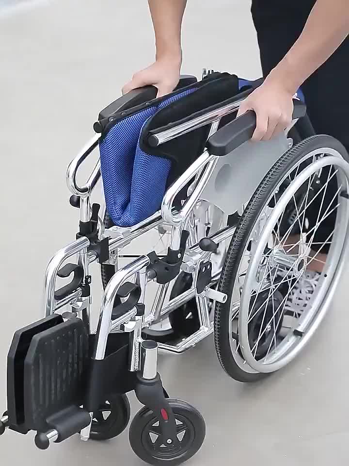 佛山东方多功能轮椅老人残疾人折叠超轻便加宽加大康复手推代步车