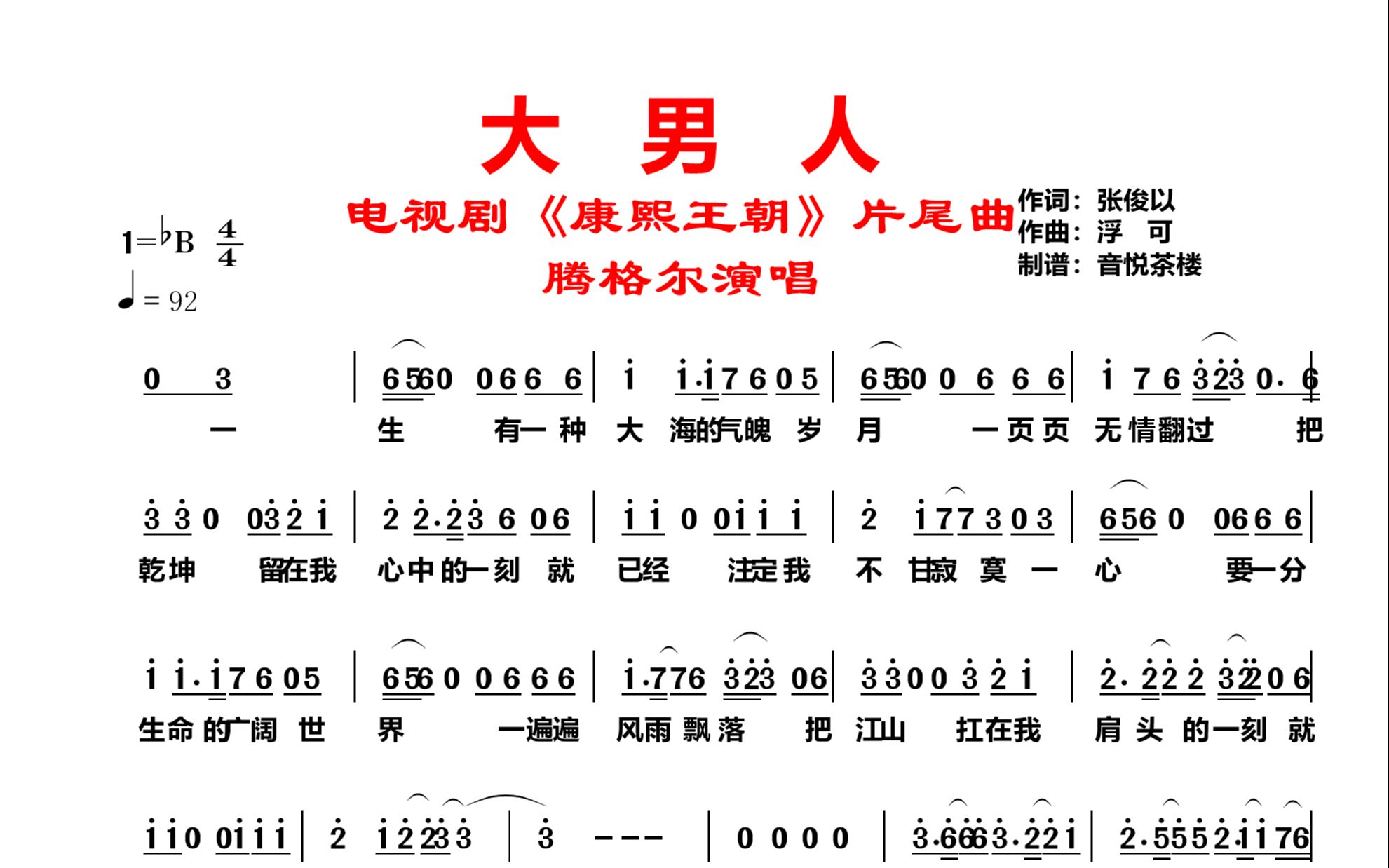 蒙古歌王腾格尔的《大男人》,电视剧《康熙王朝》片尾曲哔哩哔哩bilibili