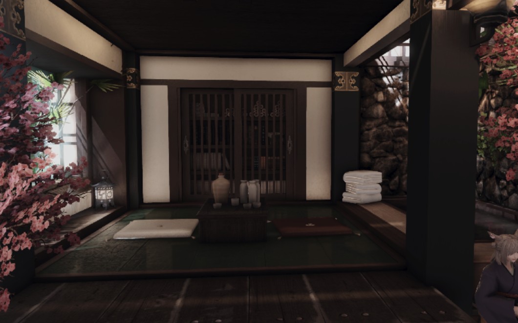 ff14个人房间日式和风竹林公寓