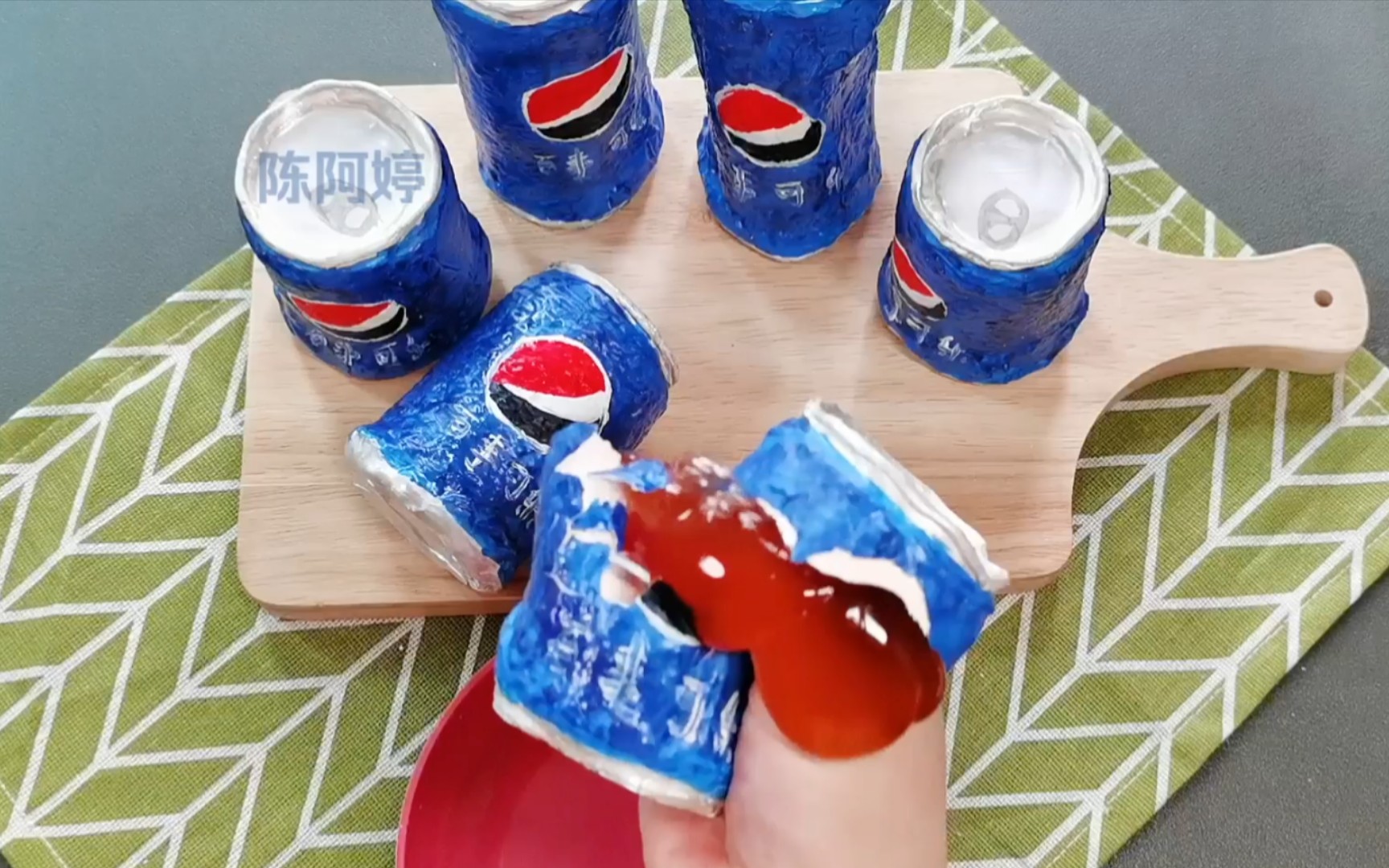 徒手捏可乐～流心脆皮软心砖 口头教程～石膏声控解压球