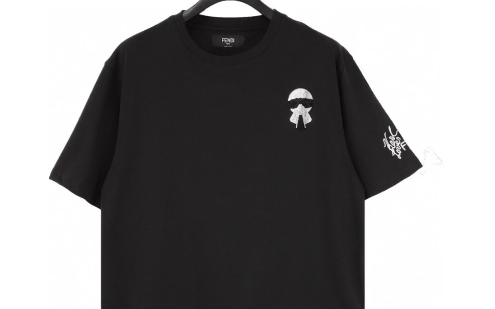 推荐fendi/芬迪老佛爷满钻圆领短袖