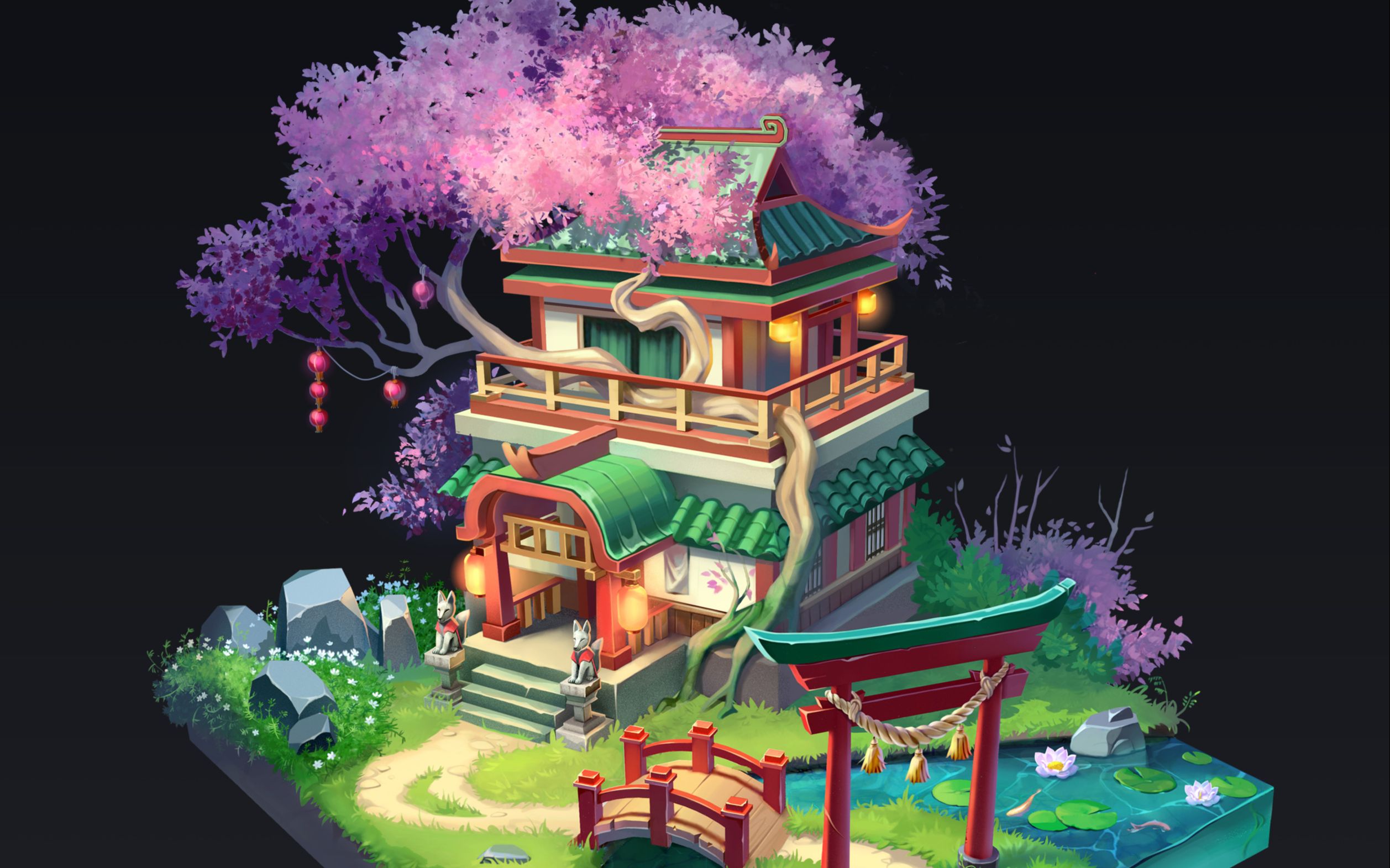 【传统手绘流程】3d场景 零基础手绘低模