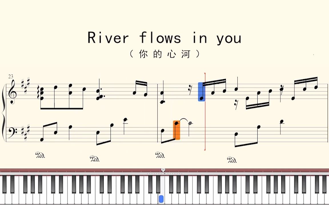 钢琴谱:River flows in you(你的心河)哔哩哔哩bilibili