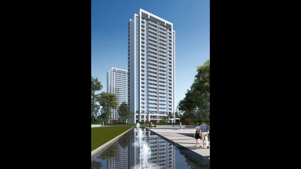 一套住宅小区效果图